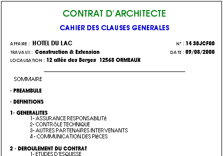 batimac batimax contrat d'architecte